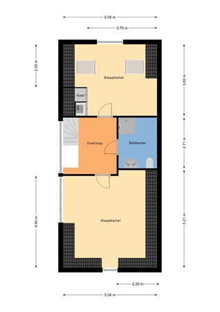 Floorplan - Sionstraat 33B02, 3061 ER Rotterdam